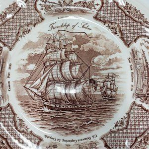 Friendship of Salem US Delaware Capturing Le Croyable Plate Friendship of Salem